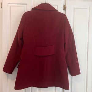 Coldwater Creek Pea Coat sz 8 (S) maroon color